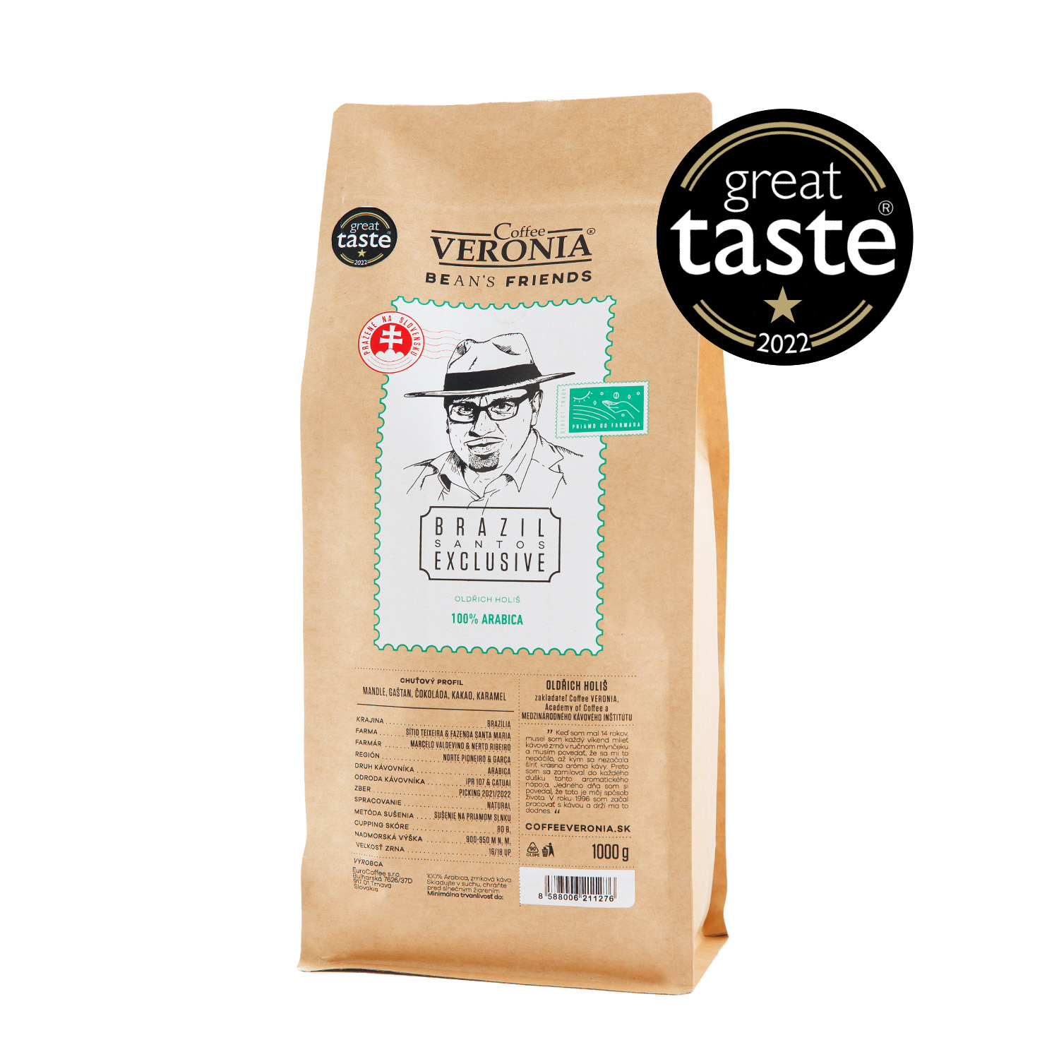 BRAZIL – SANTOS EXCLUSIVE  – Arabica, zrnková káva 1kg