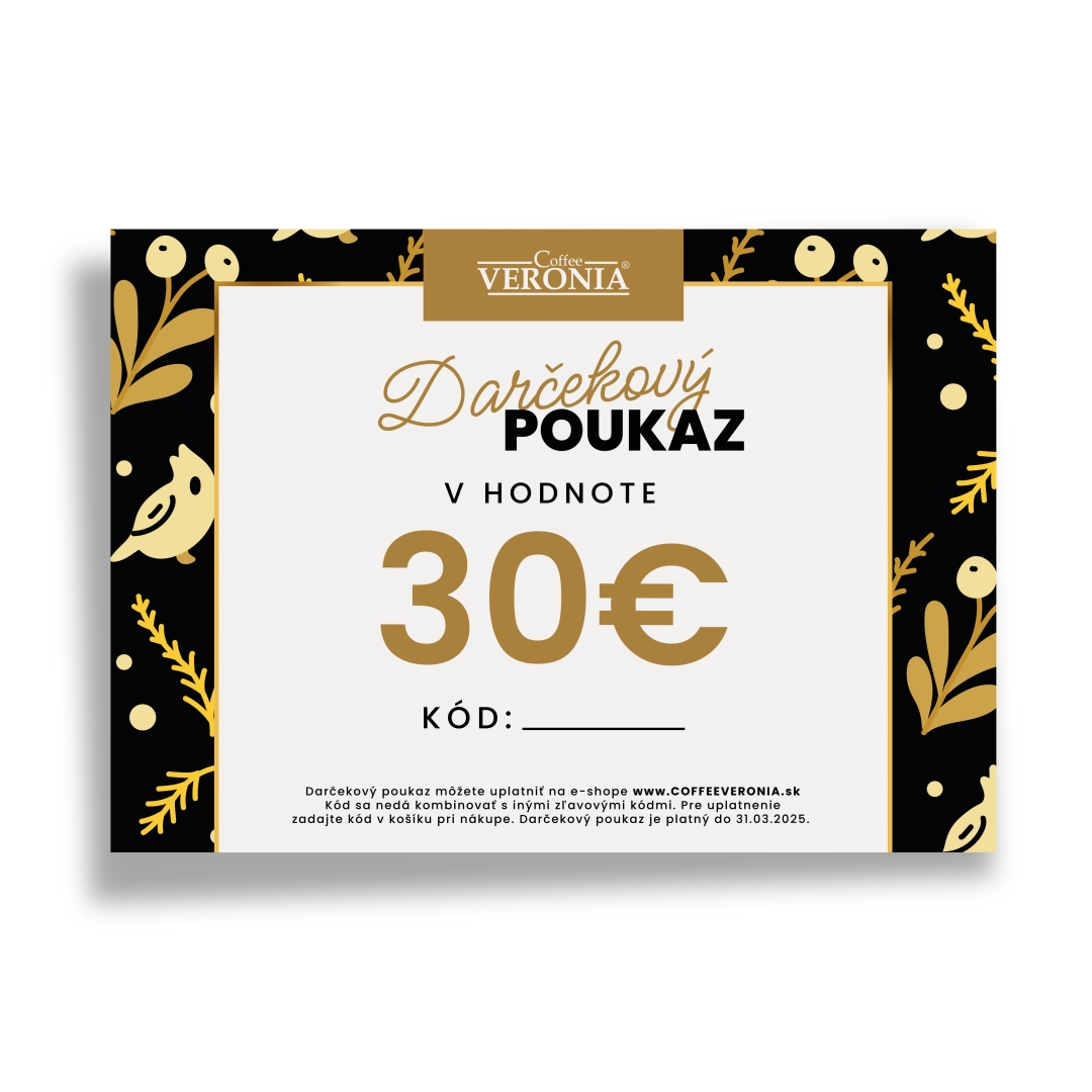 Darčekový poukaz v hodnote 30€