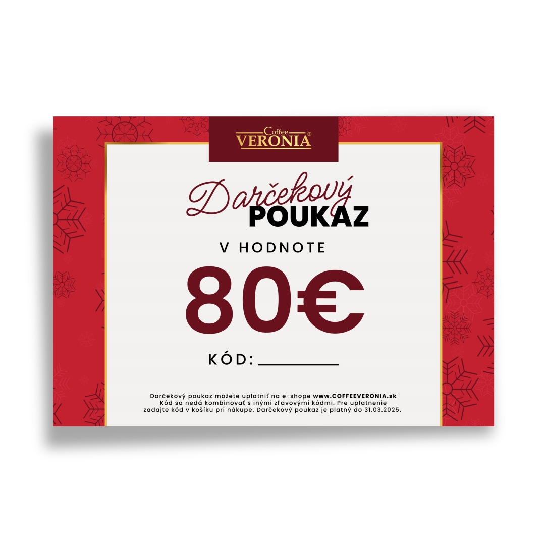 Darčekový poukaz v hodnote 80€